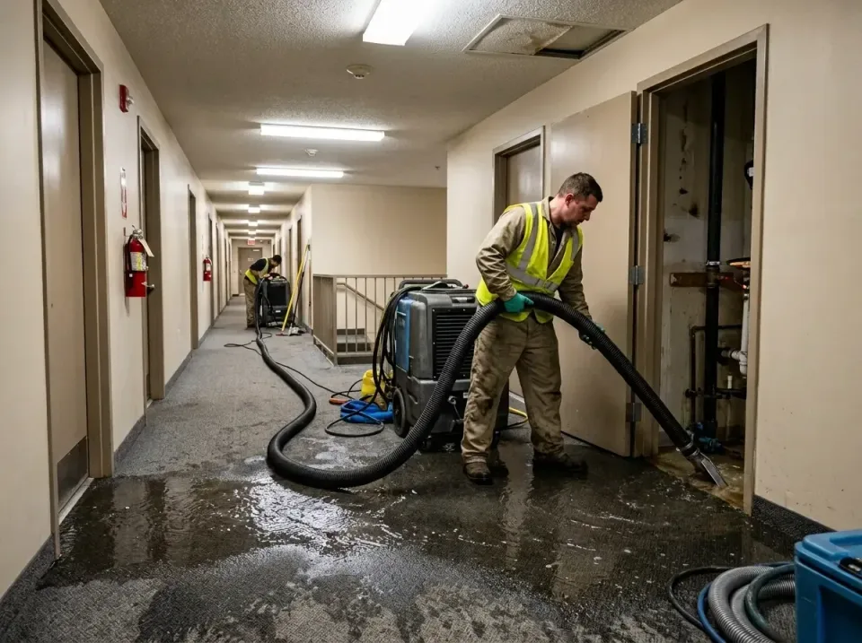 multi-unit-apartment-hallway-f-005 — frequently asked questions, Emergency Burst Pipe Water Extraction & Removal in East Ren…